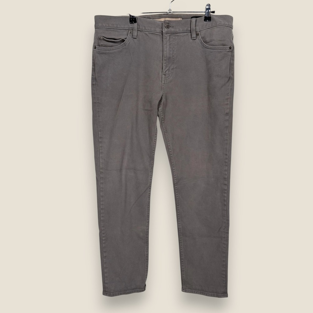 Banana Republic Slim Fit Brushed Twill Chinos Pants Mens 34x30 Gray Stretch